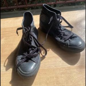 All Black High Top Converse